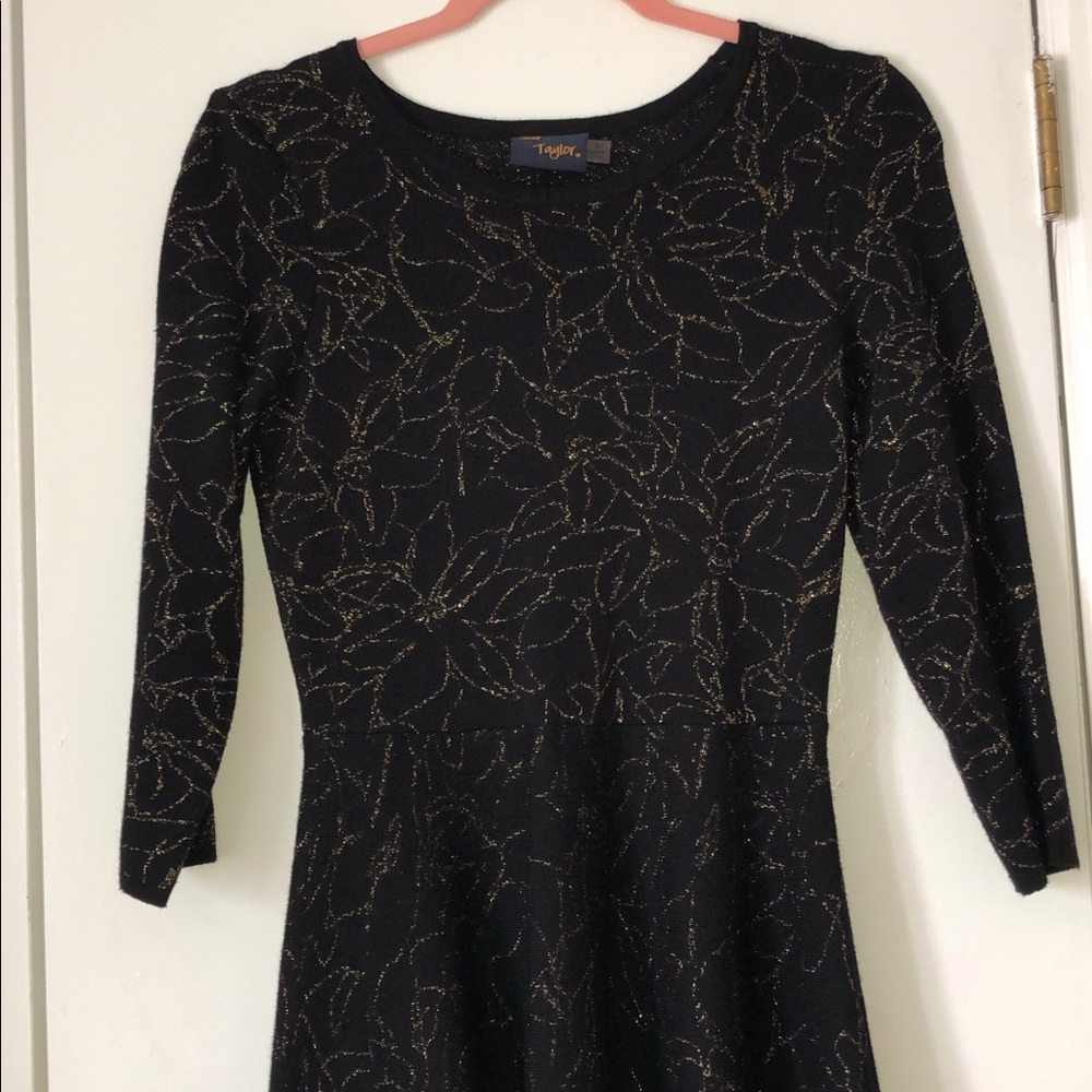 Black and gold Ann Taylor dress